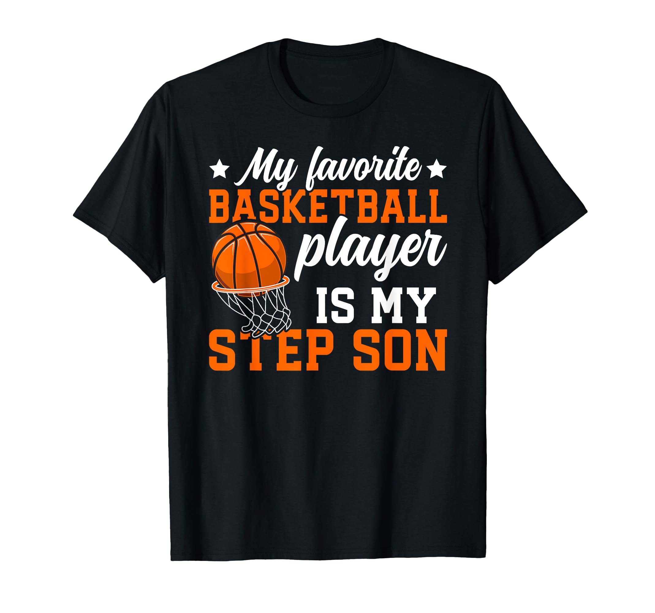 Proud Basketball Step Dad Basketball T-Shirt - Unique Graphic Unisex - T-Shirt, Sweatshirt, Hoodie