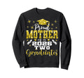 Proud Mother Two 2026 Graduates Sweatshirt - Graphic Print for Adults - T-Shirt, Sweatshirt, Hoodie