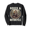 Boxer And Motorcycle Dog Lovers Sweatshirt - Aesthetic Graphic Unisex - T-Shirt, Sweatshirt, Hoodie