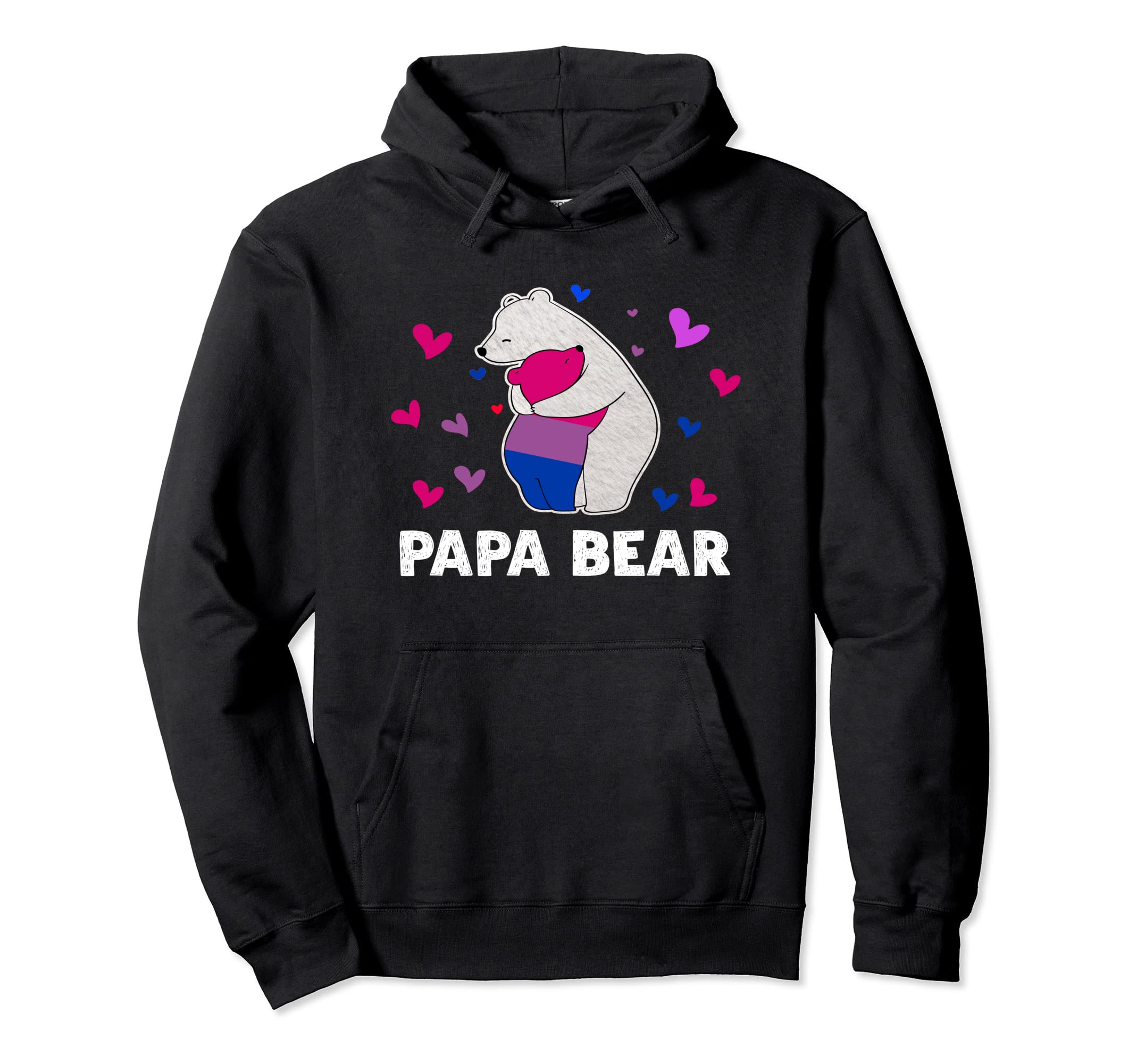 Bisexual Pride Papa Bear Bi Flag Lgbtq Hoodie - Streetwear Style Men Women - T-Shirt, Sweatshirt, Hoodie