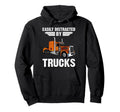 Easily Distracted Trucks Semi Truck Trucker Hoodie - Unique Graphic Unisex - T-Shirt, Sweatshirt, Hoodie