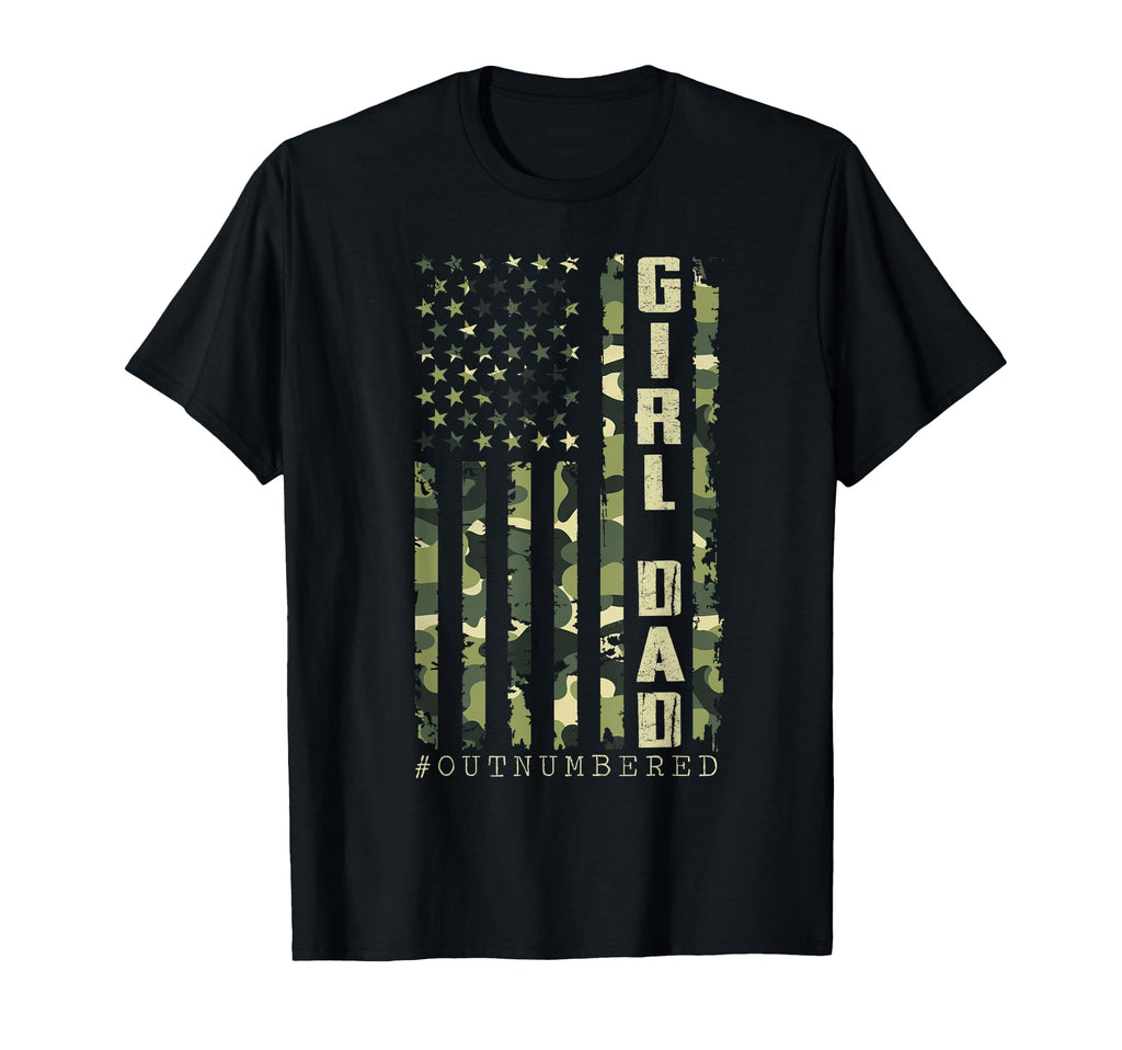 Dad Camo American Flag Fathers Day T-Shirt - Minimalist Print for Adults - T-Shirt, Sweatshirt, Hoodie