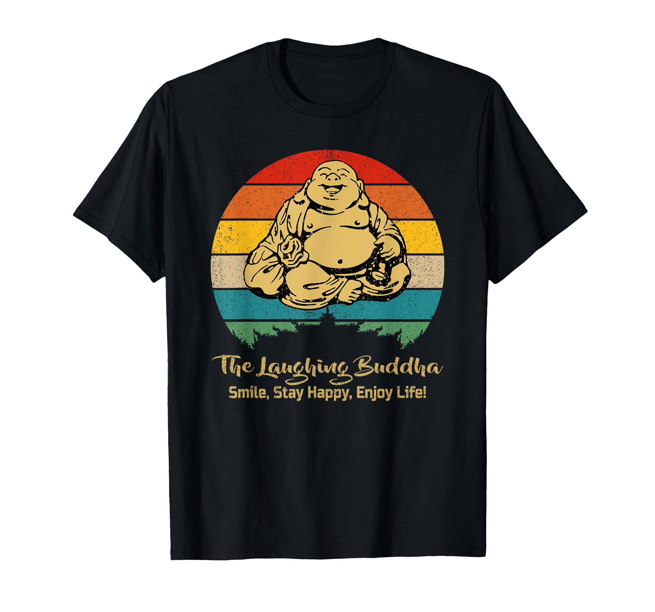 Laughing Smiling Buddha T-Shirt - Trendy Graphic for Adults - T-Shirt, Sweatshirt, Hoodie