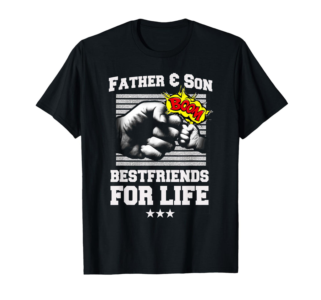 Father Son Fist Bump Friends Dad T-Shirt - Minimalist Print for Adults - T-Shirt, Sweatshirt, Hoodie