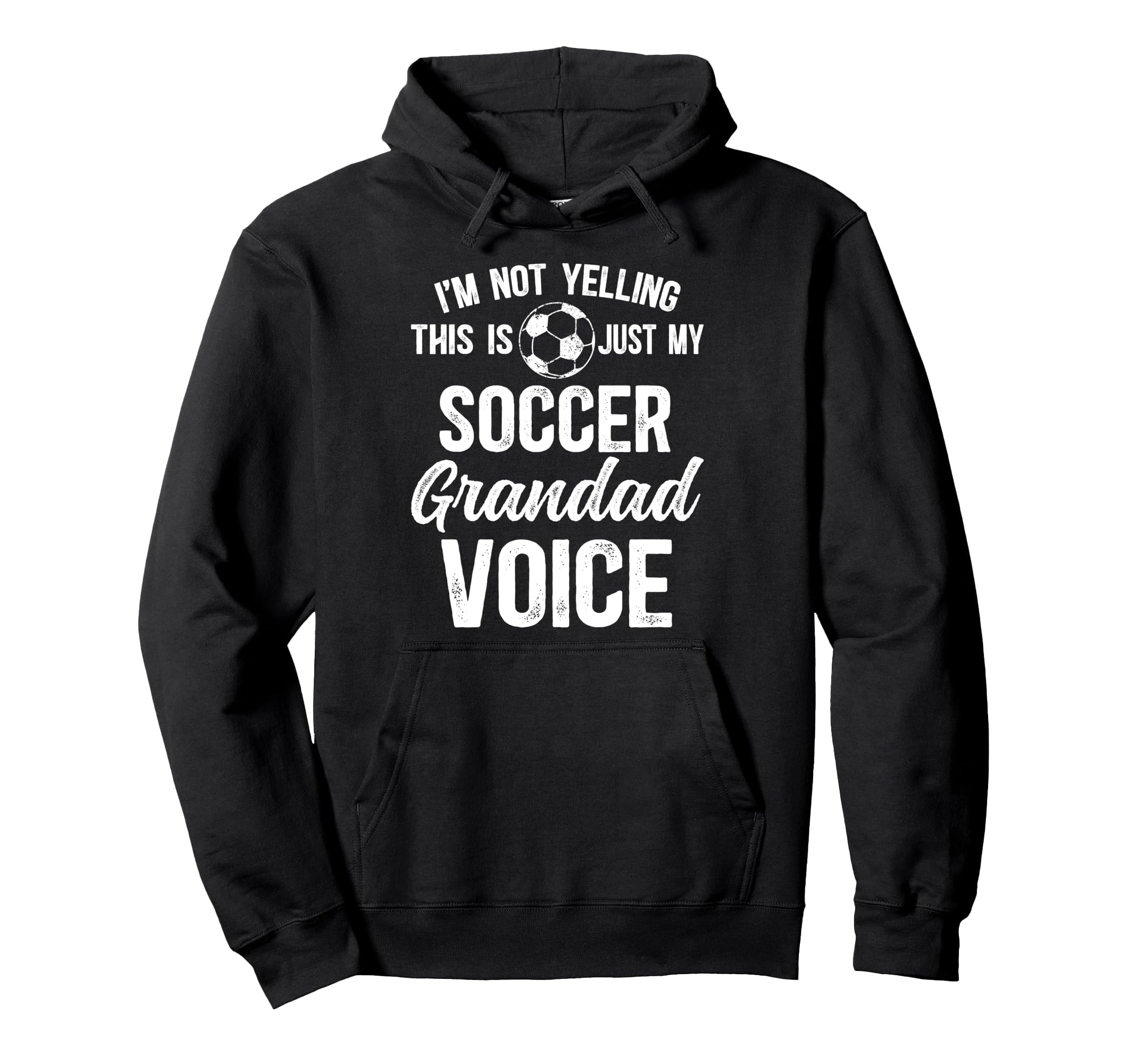 My Soccer Grandad Voice Grandad Soccer Hoodie - Novelty Apparel for Adults - T-Shirt, Sweatshirt, Hoodie