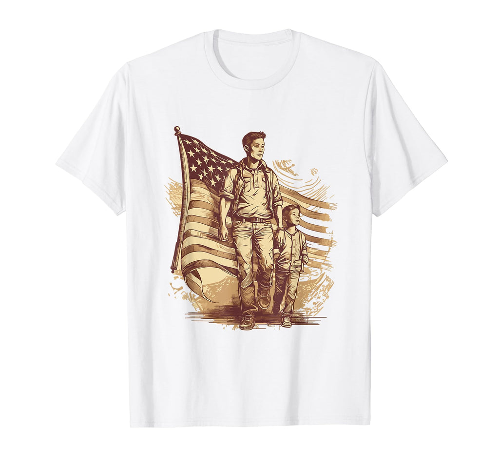 Dad Grandpa Veteran Veterans T-Shirt - Minimalist Print for Adults - T-Shirt, Sweatshirt, Hoodie