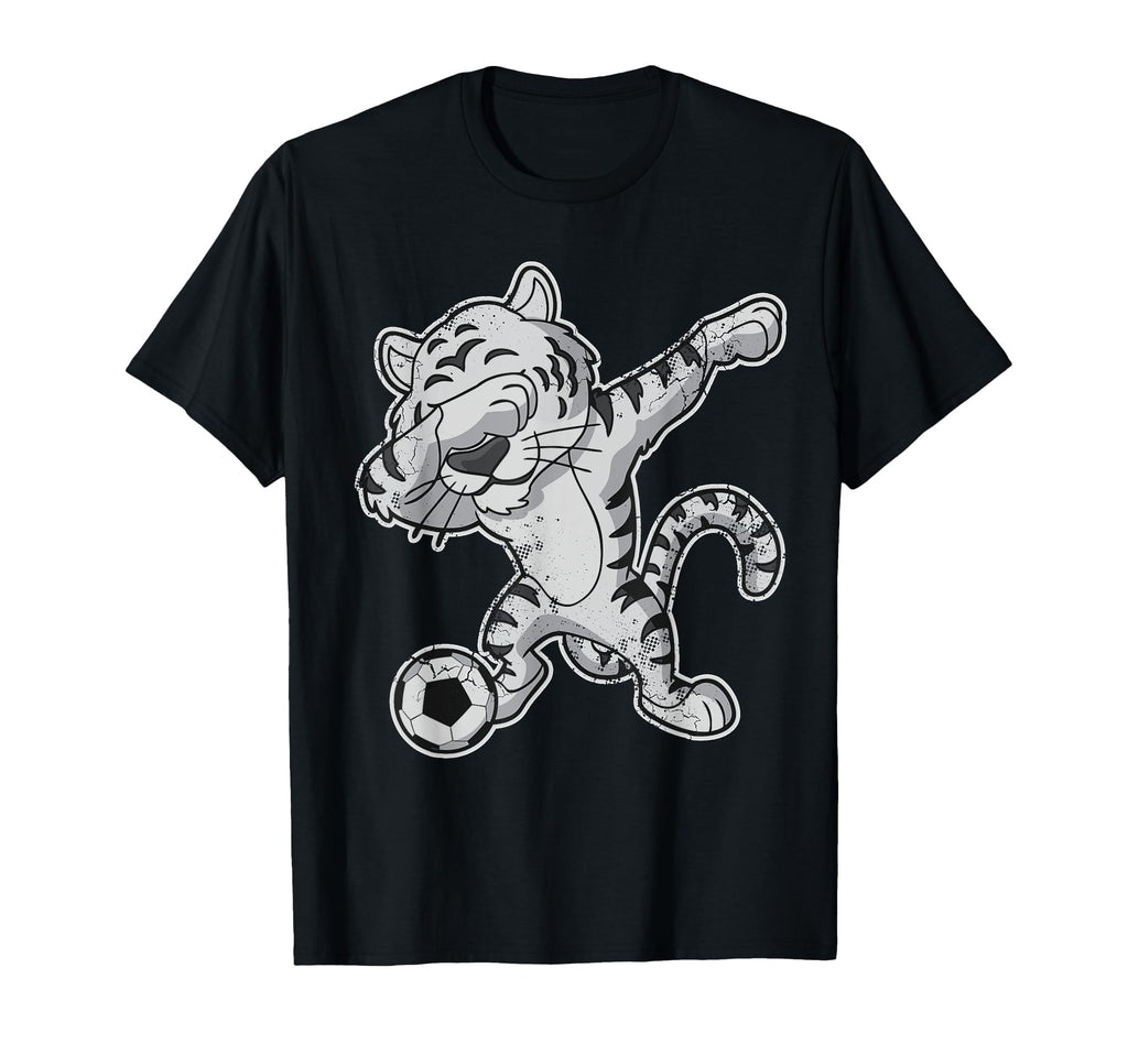 Dabbing White Tiger Soccer Team T-Shirt - Casual Everyday Wear Unisex - T-Shirt, Sweatshirt, Hoodie