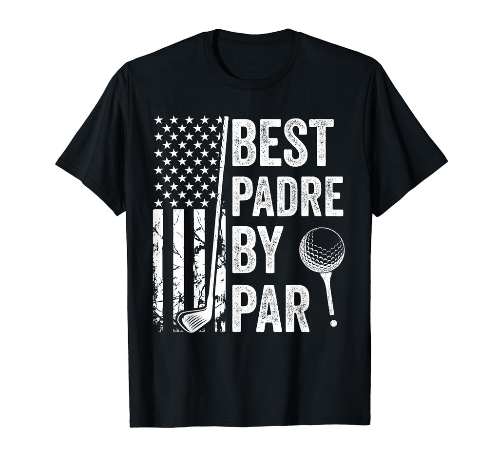 Best Padre Par Usa Flag Golf Fathers Day T-Shirt - Graphic Print Unisex - T-Shirt, Sweatshirt, Hoodie