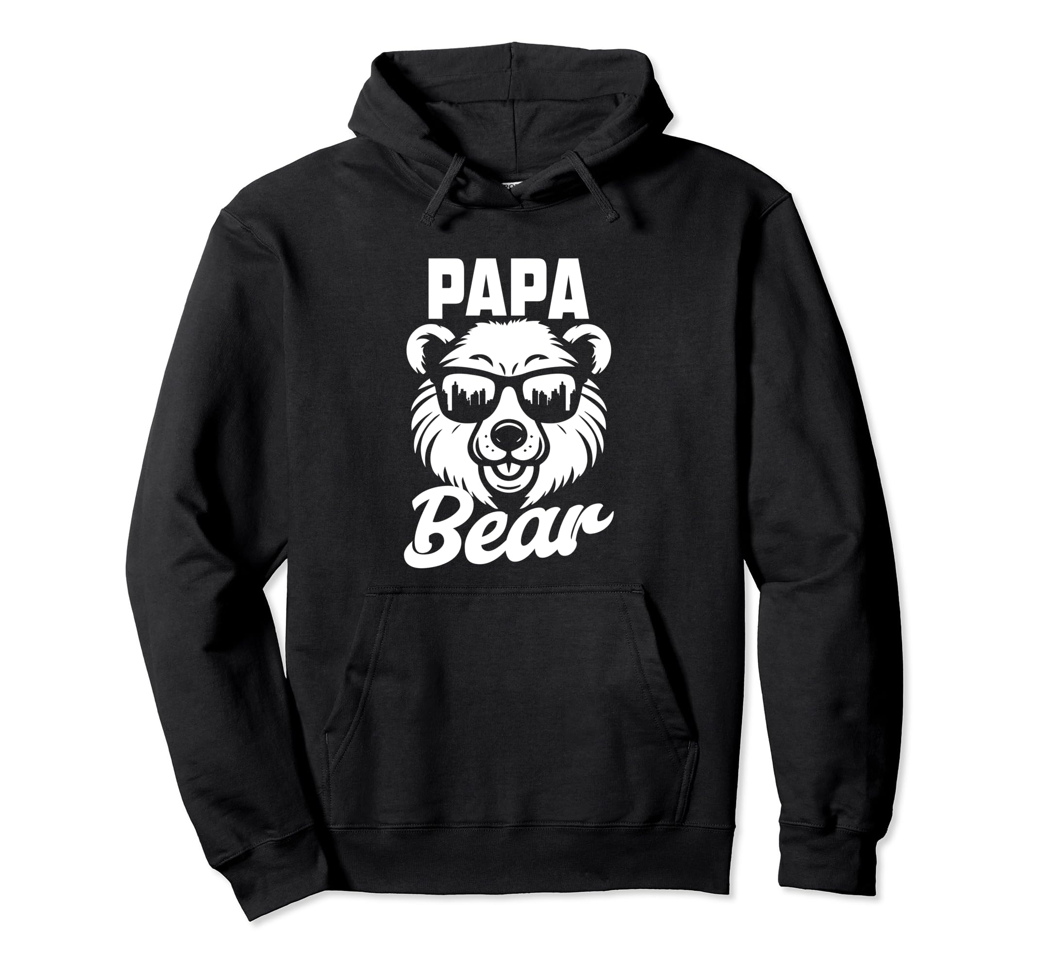 Papa Bear Wearing Sunglasses Funny Dad Hoodie - Custom Art Print Unisex - T-Shirt, Sweatshirt, Hoodie