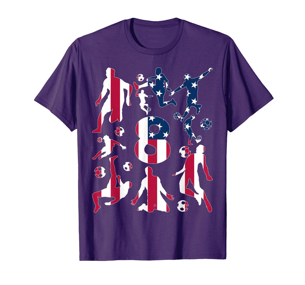 Number 8 Years Soccer 8Th Birthday T-Shirt - Fun Novelty Design Unisex - T-Shirt, Sweatshirt, Hoodie