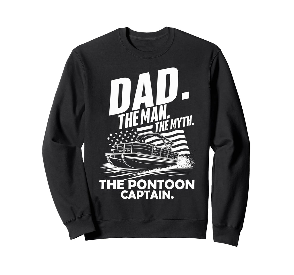 Us Flag Boat Captain American Sweatshirt - Fun Novelty Design Men Women - T-Shirt, Sweatshirt, Hoodie