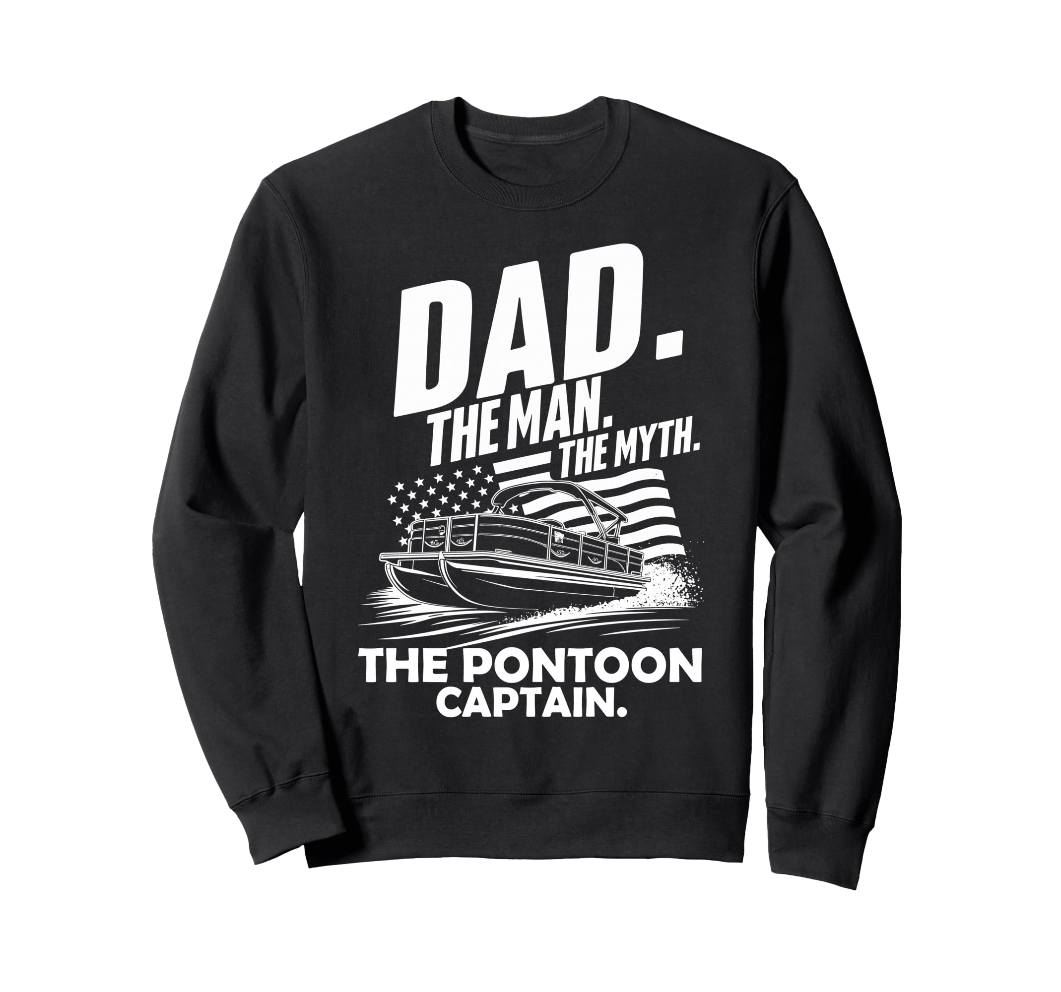Us Flag Boat Captain American Sweatshirt - Fun Novelty Design Men Women - T-Shirt, Sweatshirt, Hoodie