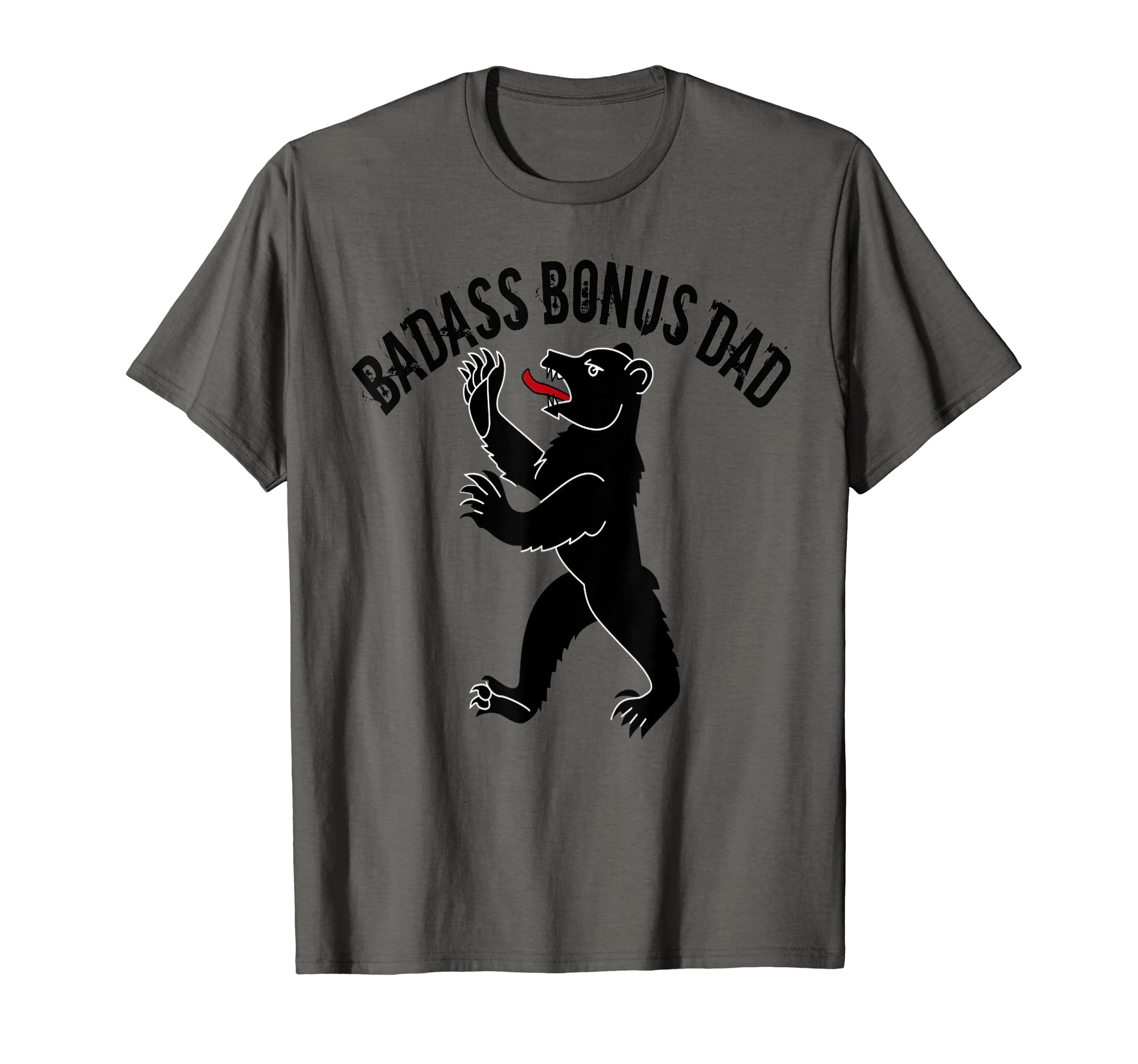 Mens One Badass Bonus Step Dad Bear T-Shirt - Streetwear Style Unisex - T-Shirt, Sweatshirt, Hoodie