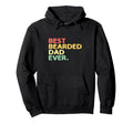 Best Bearded Dad Ever Beard Beards Hoodie - Minimalist Print Men Women - T-Shirt, Sweatshirt, Hoodie