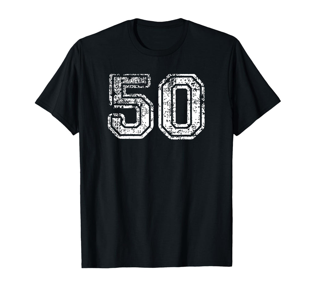 Number 50 Baseball Football Soccer T-Shirt - Aesthetic Graphic for Adults - T-Shirt, Sweatshirt, Hoodie