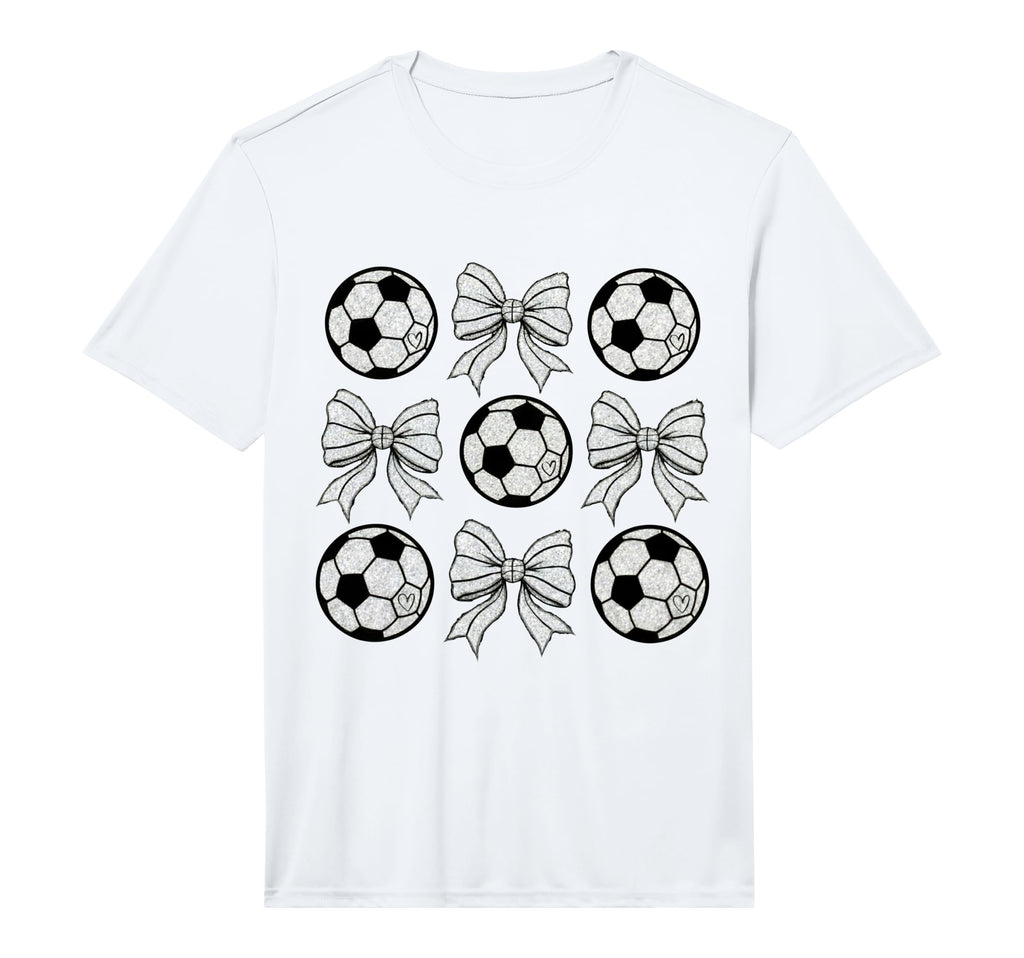 Soccer Bow Game Day Soccer Coquette Bow T-Shirt - Novelty Apparel Unisex - T-Shirt, Sweatshirt, Hoodie