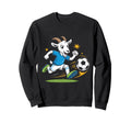 Football Goat Striker Cartoon Soccer Sweatshirt - Aesthetic Graphic Unisex - T-Shirt, Sweatshirt, Hoodie