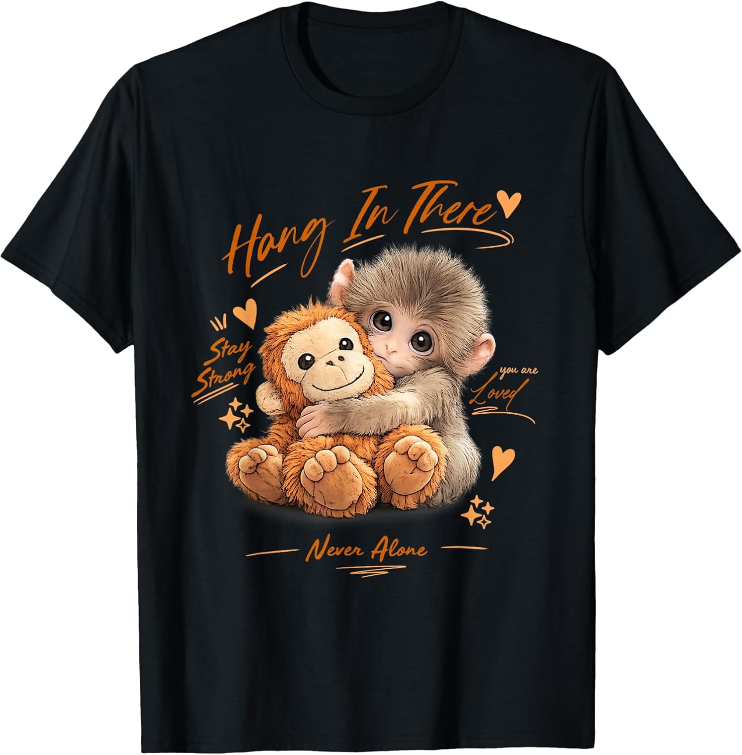 Adorable Cute Baby Monkey Punch Men Women - Adult & Kids T-Shirts, Sweatshirts & Hoodies apparel design preview 1