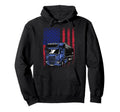 Trucker Papa Dad Truck Driver Art Usa Hoodie - Minimalist Print Men Women - T-Shirt, Sweatshirt, Hoodie