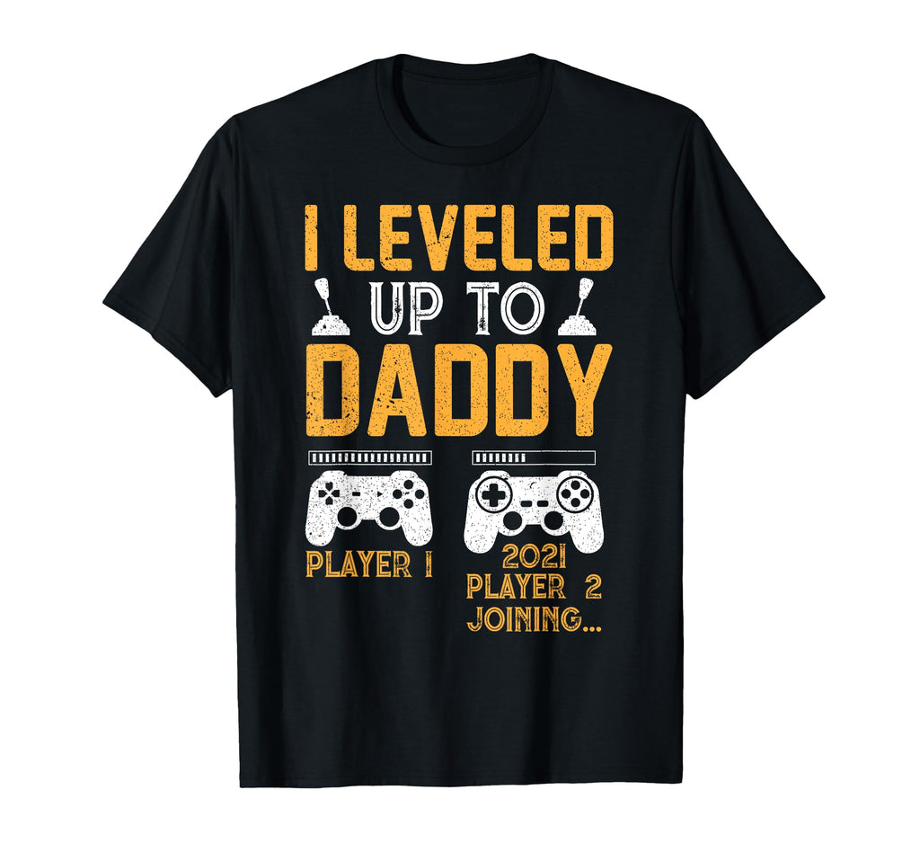 I Leveled Up To Daddy Gamer Father T-Shirt - Unique Graphic for Adults - T-Shirt, Sweatshirt, Hoodie