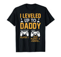 I Leveled Up To Daddy Gamer Father T-Shirt - Unique Graphic for Adults - T-Shirt, Sweatshirt, Hoodie