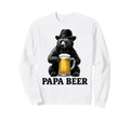 Papa Beer Funny Dad Bear Drinking Sweatshirt - Fun Novelty Design Men Women - T-Shirt, Sweatshirt, Hoodie