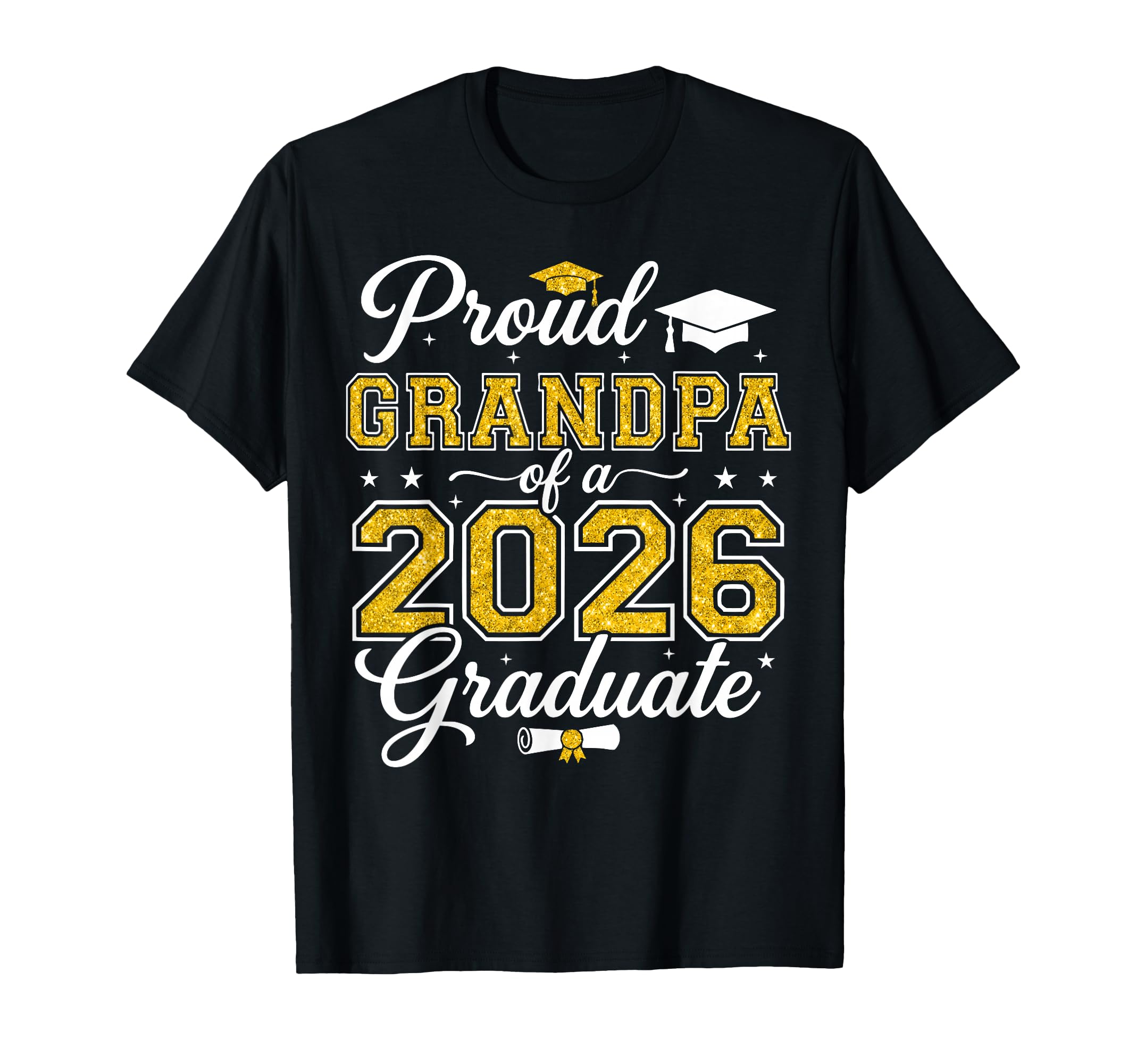 Proud Grandpa 2026 Graduate Senior T-Shirt - Novelty Apparel Unisex - T-Shirt, Sweatshirt, Hoodie
