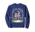 Bicycle Charm Frog Tandem Sweatshirt - Fun Novelty Design for Adults - T-Shirt, Sweatshirt, Hoodie