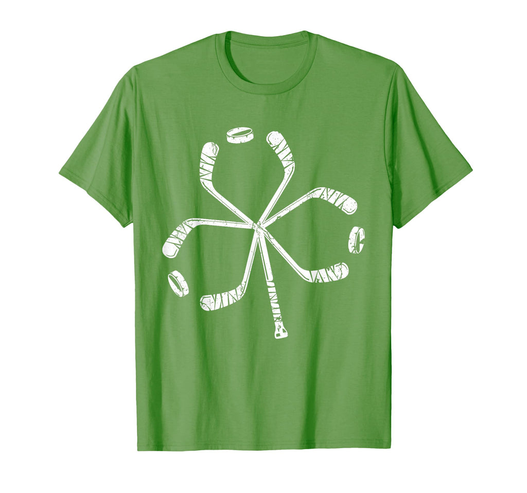 St Patricks Day Hockey Shamrock Stick T-Shirt - Custom Art Print Unisex - T-Shirt, Sweatshirt, Hoodie