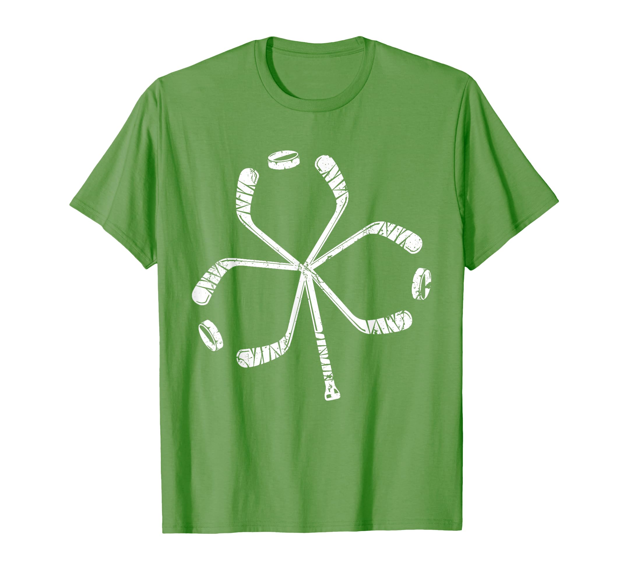 St Patricks Day Hockey Shamrock Stick T-Shirt - Custom Art Print Unisex - T-Shirt, Sweatshirt, Hoodie
