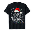 Merry Lights Red Santa Hat Family T-Shirt - Graphic Print for Adults - T-Shirt, Sweatshirt, Hoodie