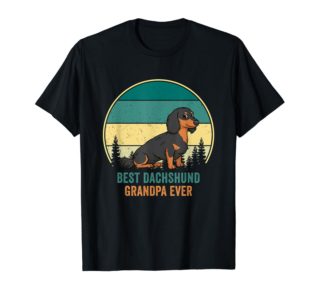 Best Dachshund Grandpa Ever Weiner Dog T-Shirt - Trendy Graphic for Adults - T-Shirt, Sweatshirt, Hoodie