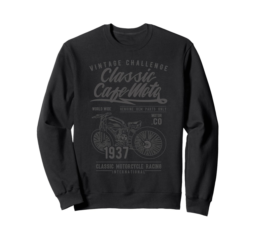 Cafe Racer Motorcycle Sweatshirt - Graphic Print Men Women - T-Shirt, Sweatshirt, Hoodie