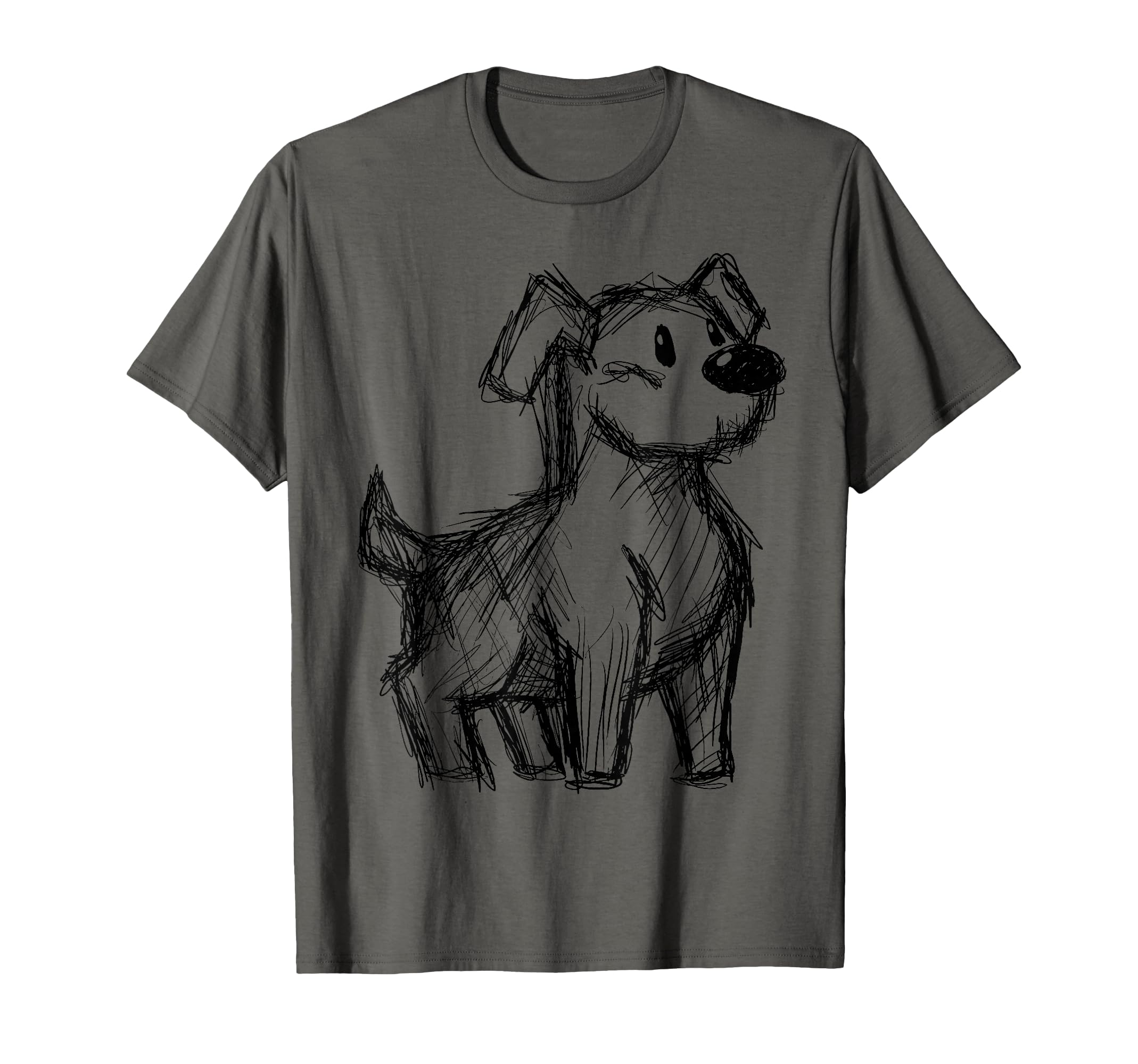 Dog Abstract Art Portrait Drawing T-Shirt - Custom Art Print Unisex - T-Shirt, Sweatshirt, Hoodie