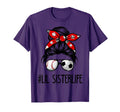 Classy Lil Sister Life Soccer Messy Bun T-Shirt - Novelty Apparel Unisex - T-Shirt, Sweatshirt, Hoodie