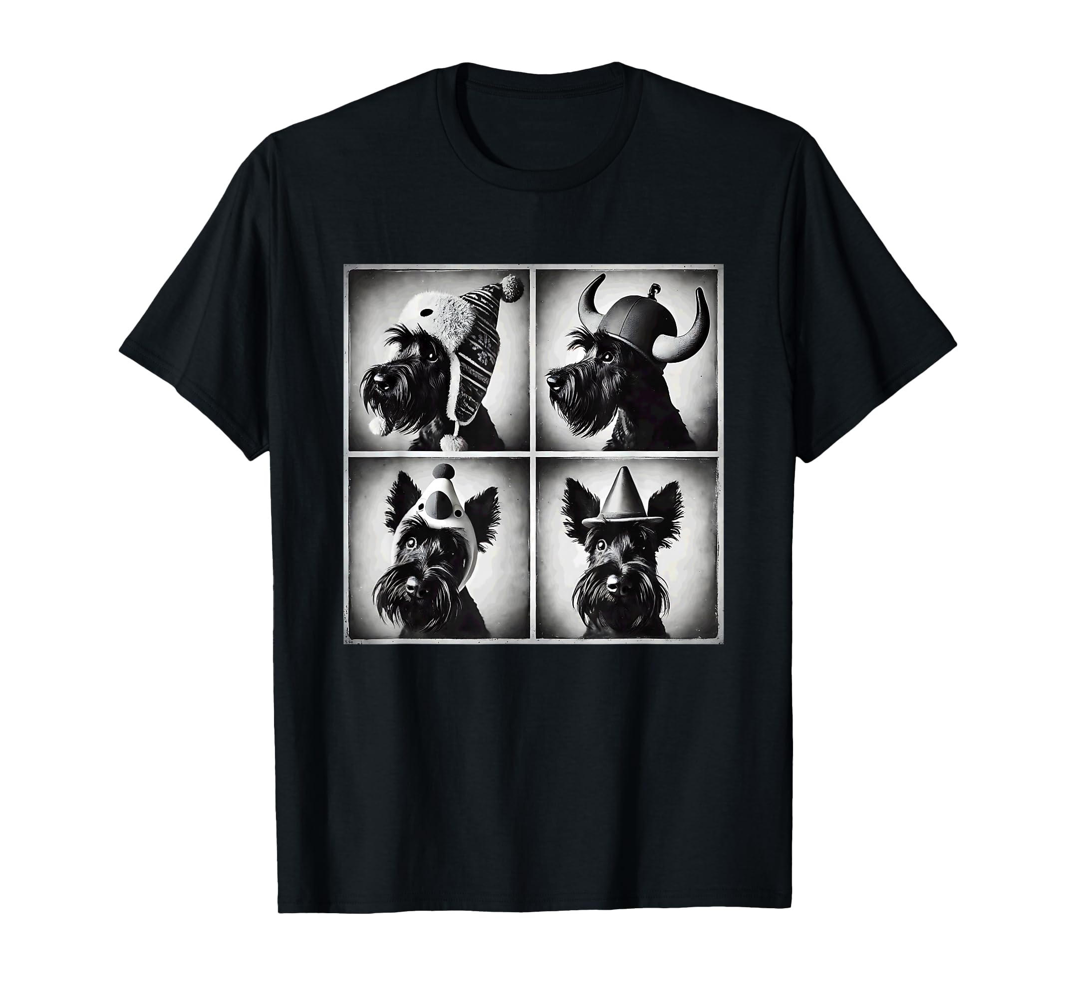 Scottish Terrier Selfie Hats Funny Meme T-Shirt - Aesthetic Graphic Unisex - T-Shirt, Sweatshirt, Hoodie