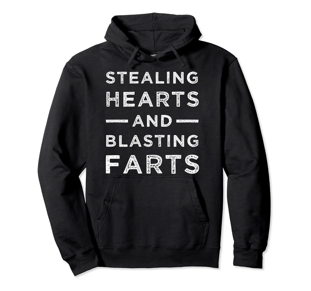 Stealing Hearts And Blasting Farts Dad Hoodie - Graphic Print for Adults - T-Shirt, Sweatshirt, Hoodie