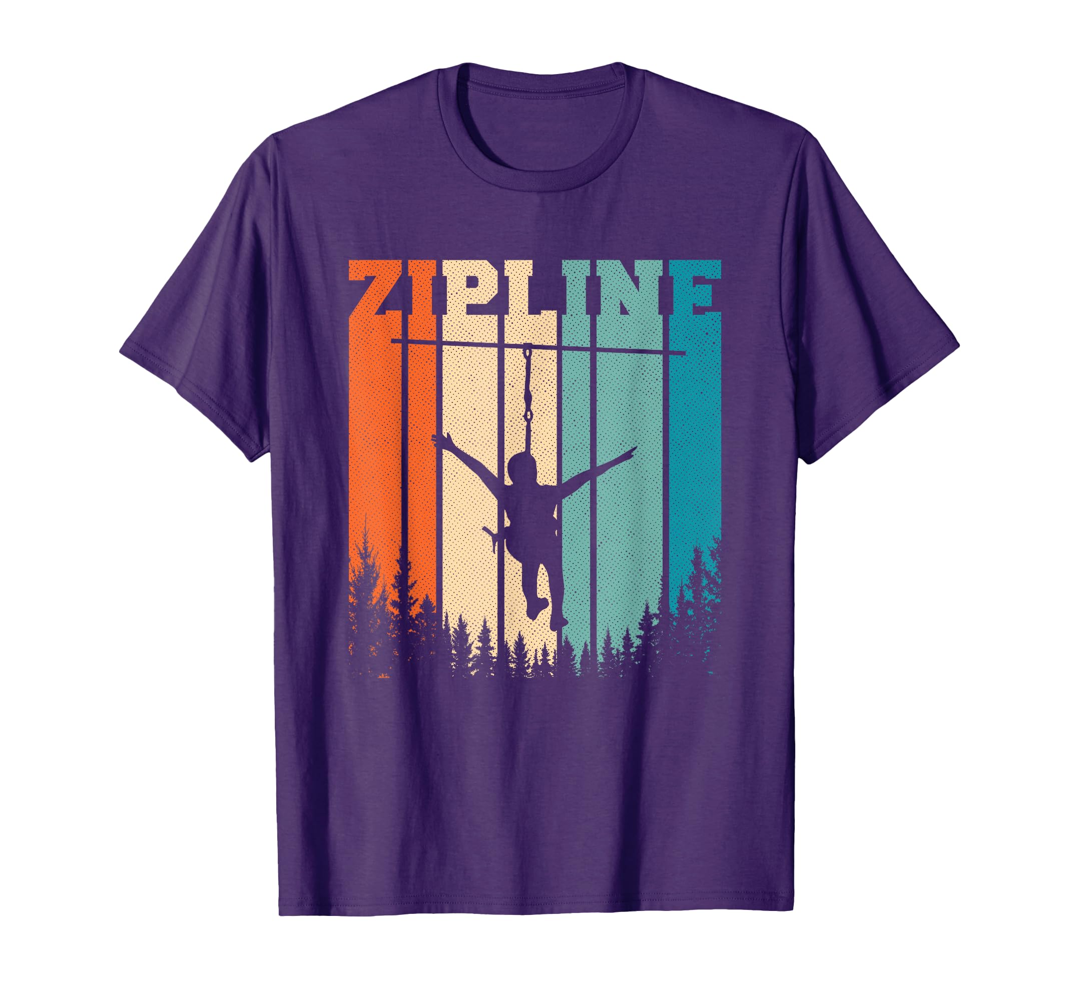 Zip Line Zipline Adventure Ziplining T-Shirt - Custom Art Print for Adults - T-Shirt, Sweatshirt, Hoodie