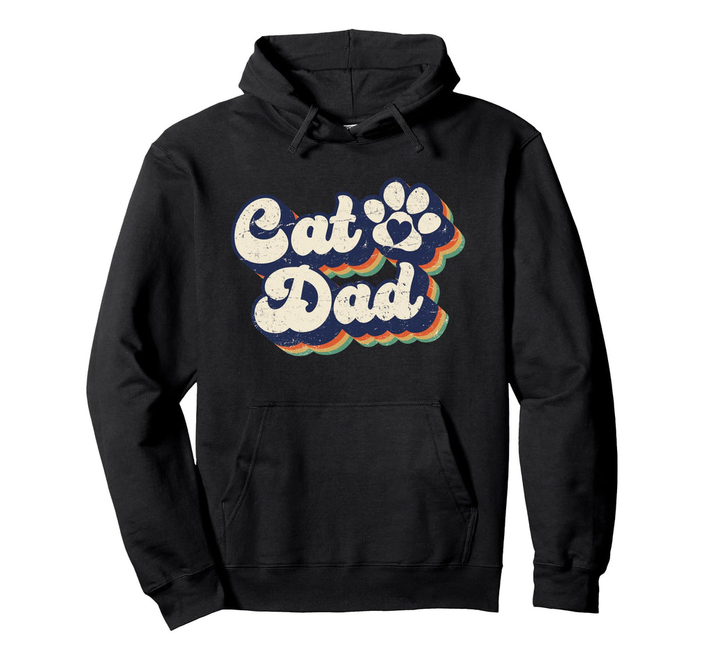 Cat Dad Cat Lover Paw Funny Cat Hoodie - Streetwear Style Unisex - T-Shirt, Sweatshirt, Hoodie