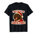 I Believe Santa Paws Puli Dog Mom Dad T-Shirt - Custom Art Print Unisex - T-Shirt, Sweatshirt, Hoodie
