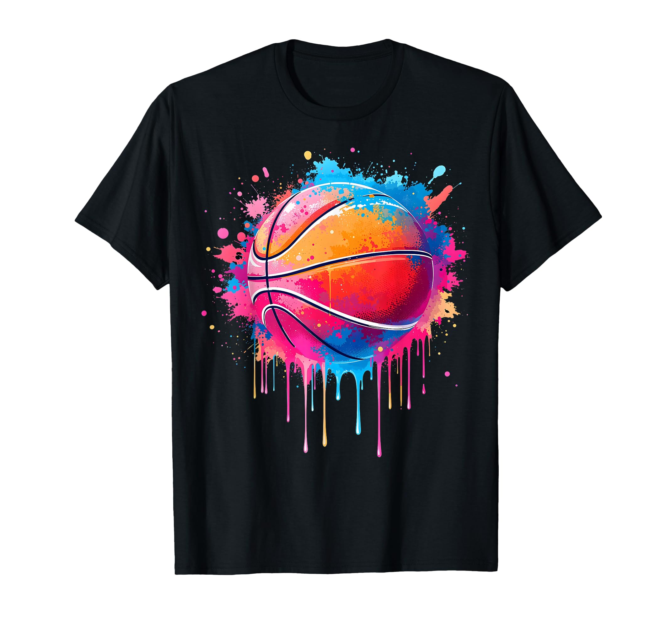 Basketball Drip Splash Tie Dye T-Shirt - Novelty Apparel for Adults - T-Shirt, Sweatshirt, Hoodie