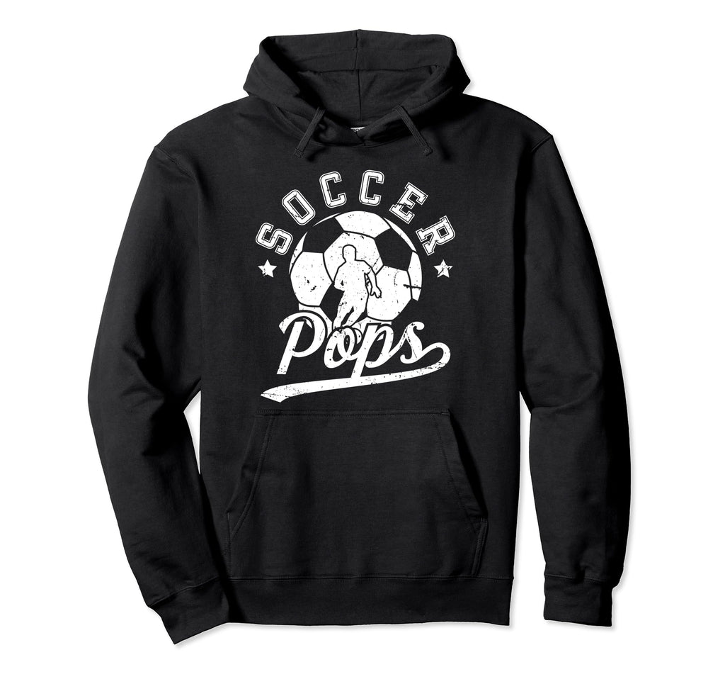 Soccer Pops Grandpa Pops Soccer Player Hoodie - Minimalist Print Men Women - T-Shirt, Sweatshirt, Hoodie
