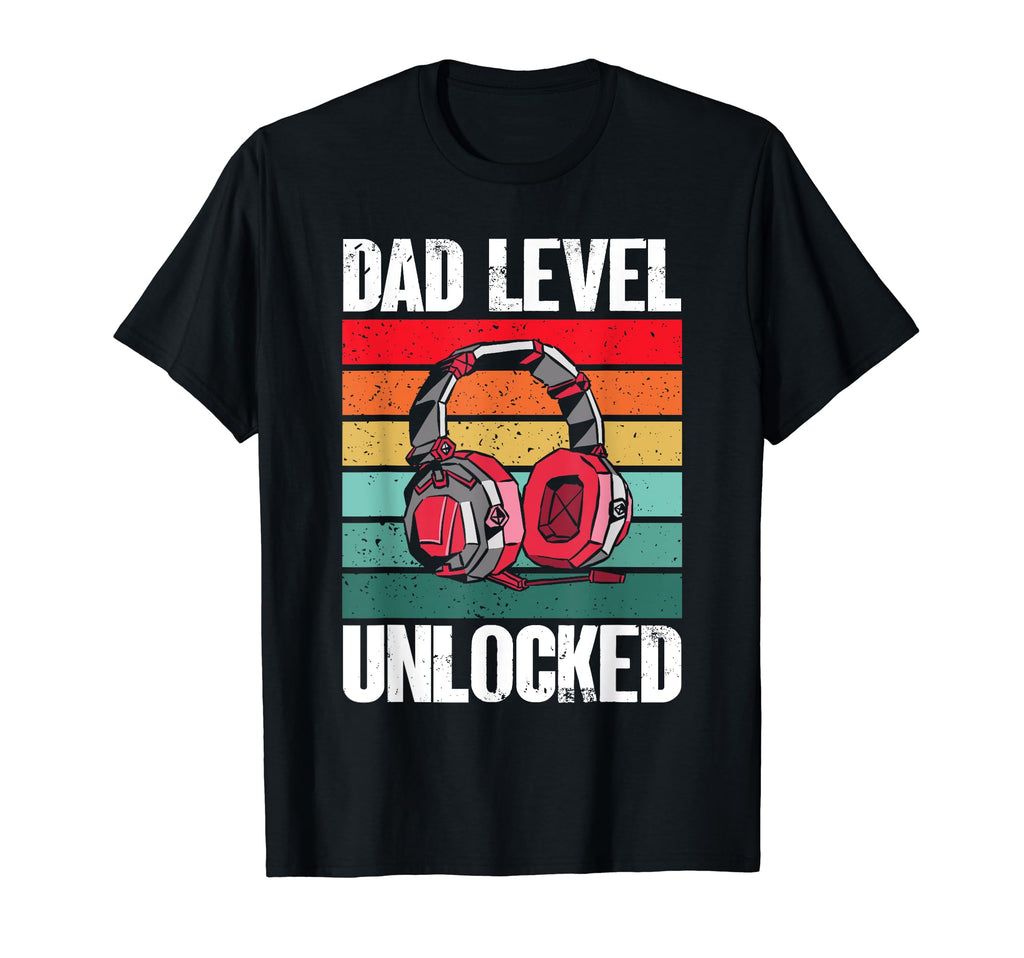 Fathers Day Dad Level Unlocked Funny T-Shirt - Custom Art Print for Adults - T-Shirt, Sweatshirt, Hoodie