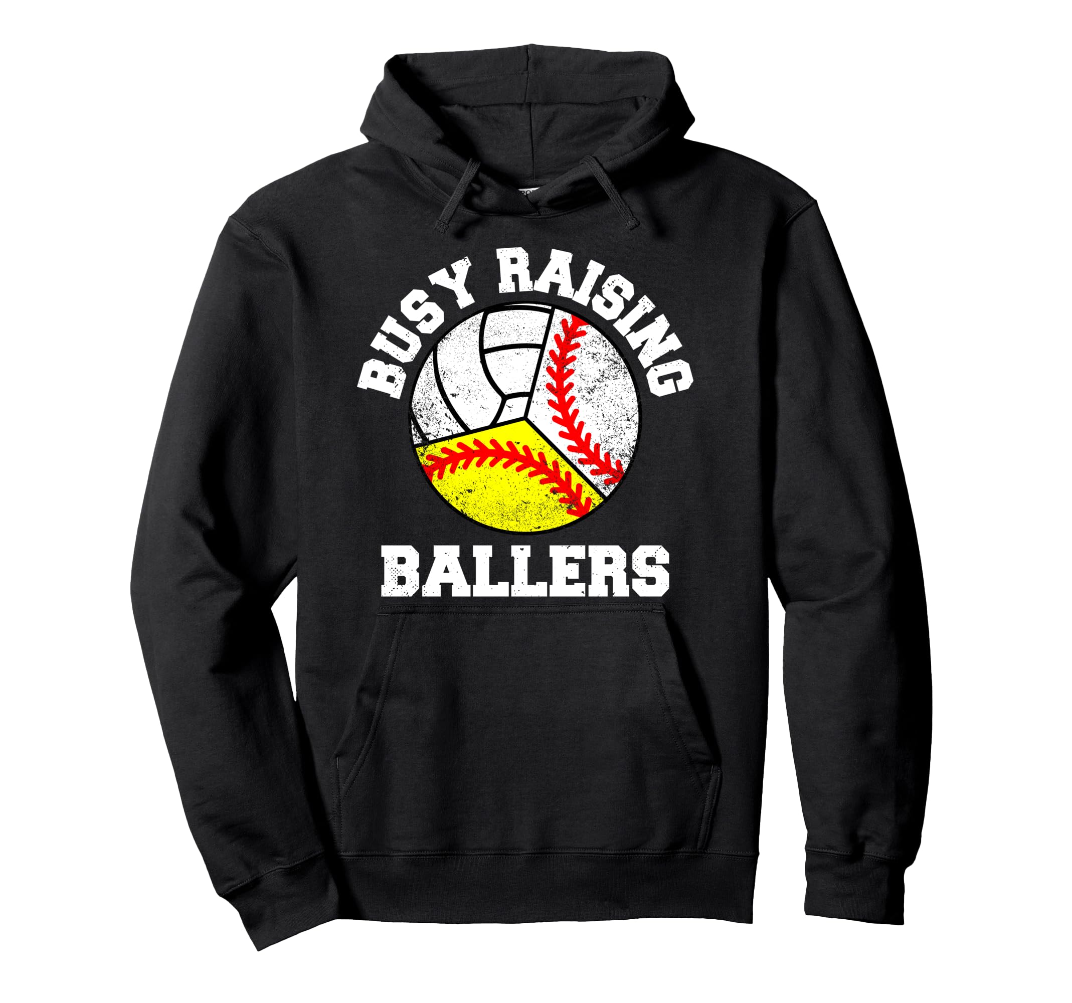 Busy Raising Ballers Funny Baseball Hoodie - Streetwear Style Men Women - T-Shirt, Sweatshirt, Hoodie