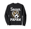 Soccer Papaw Leopard Heart Sweatshirt - Casual Everyday Wear Unisex - T-Shirt, Sweatshirt, Hoodie