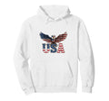 American Flag Bald Eagle Patriotic Hoodie - Minimalist Print for Adults - T-Shirt, Sweatshirt, Hoodie