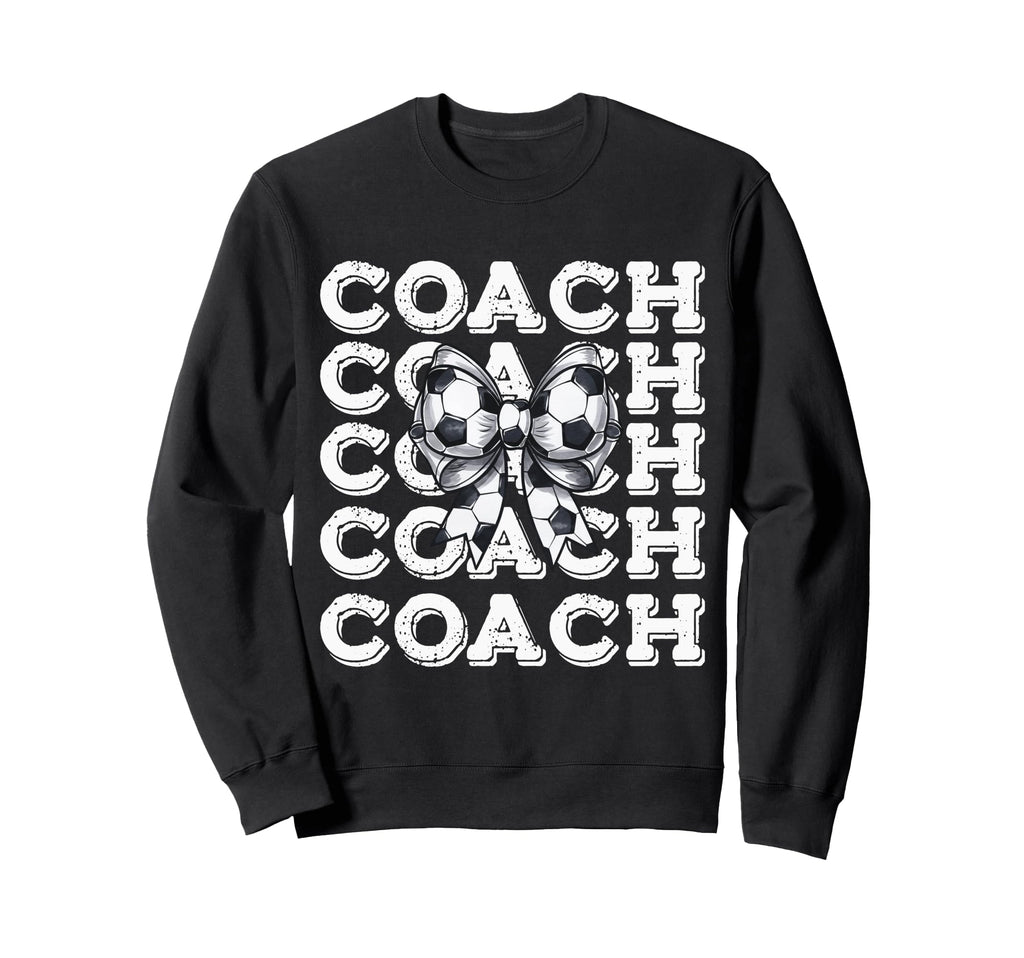 Coquette Soccer Coach Matching Sweatshirt - Minimalist Print Men Women - T-Shirt, Sweatshirt, Hoodie
