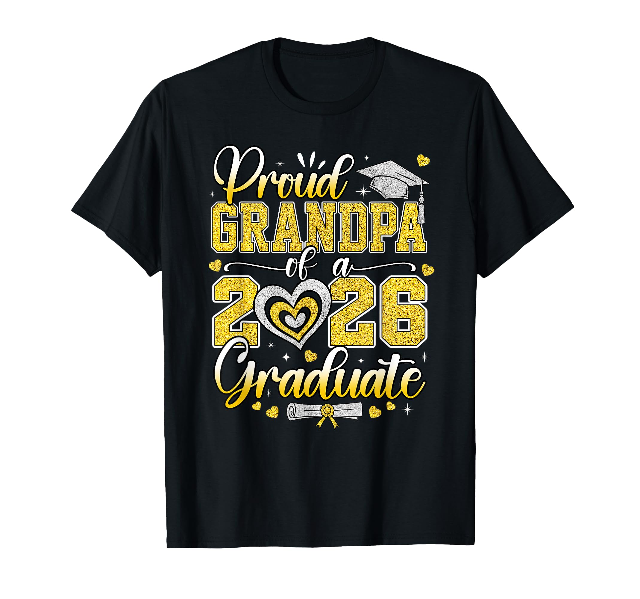 Proud Grandpa Class 2026 Graduate T-Shirt - Aesthetic Graphic Men Women - T-Shirt, Sweatshirt, Hoodie