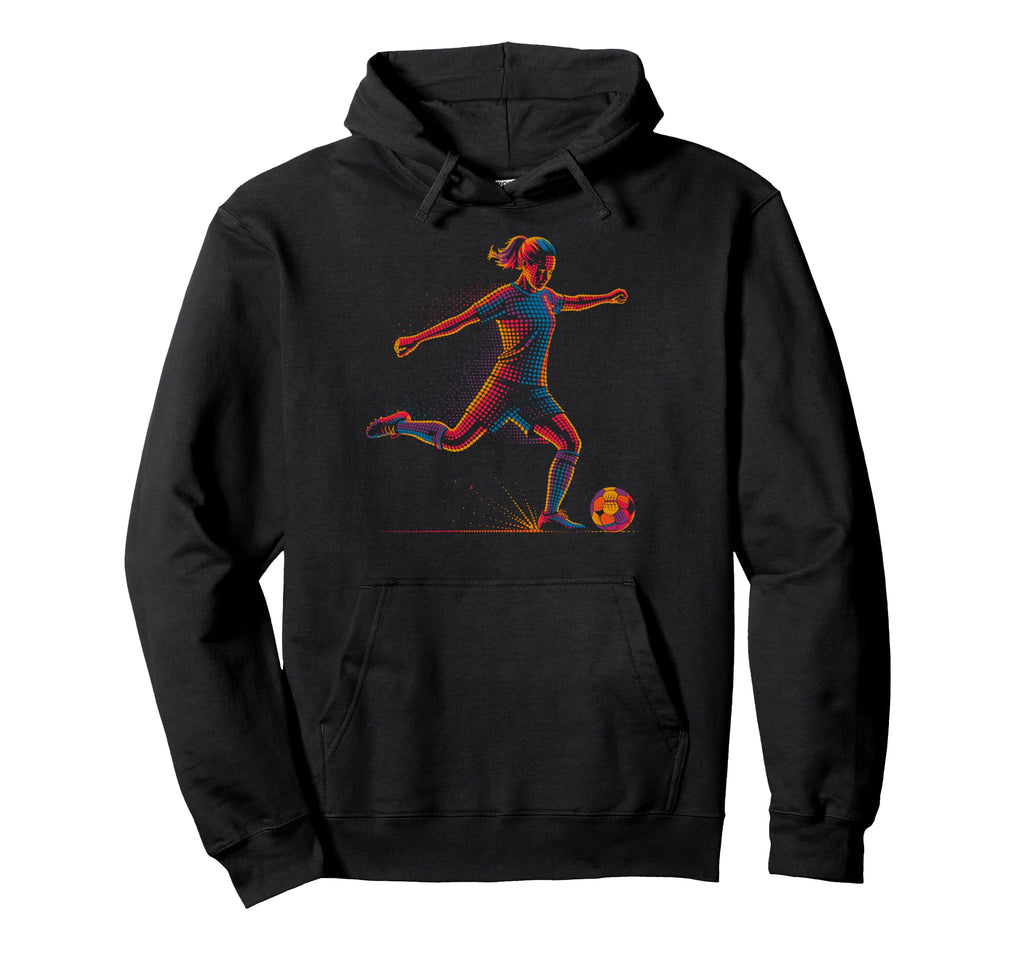 Colorful Funny Soccer Fan Dad Mom Game Hoodie - Fun Novelty Design Unisex - T-Shirt, Sweatshirt, Hoodie
