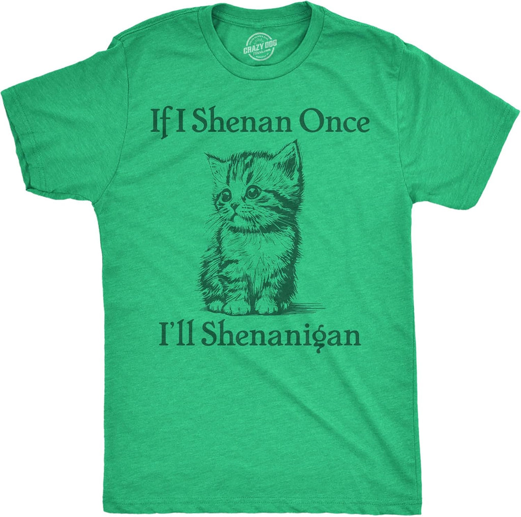 Mens Funny If I Shenan Once Ill Shenangian Sarcastic - Adult & Kids T-Shirts, Sweatshirts & Hoodies apparel design preview 1